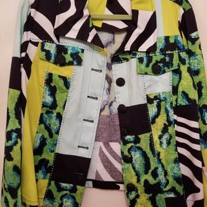 Jacket, Brecks brand,  XL, Colors are black, green,  & yellow